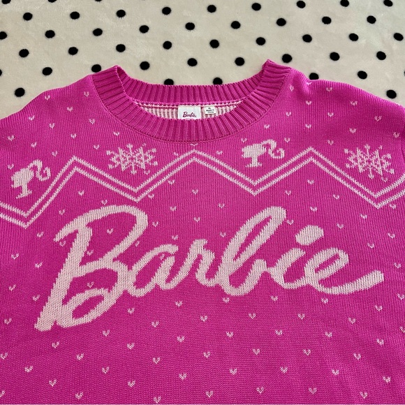 Hot Pink Barbie Sweater Size XL - Picture 3 of 6